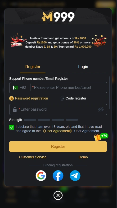 M999 Game login