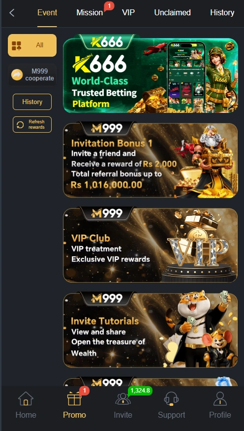 M999 Game rewards