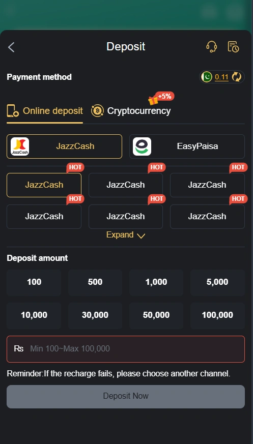 M999 Game deposit