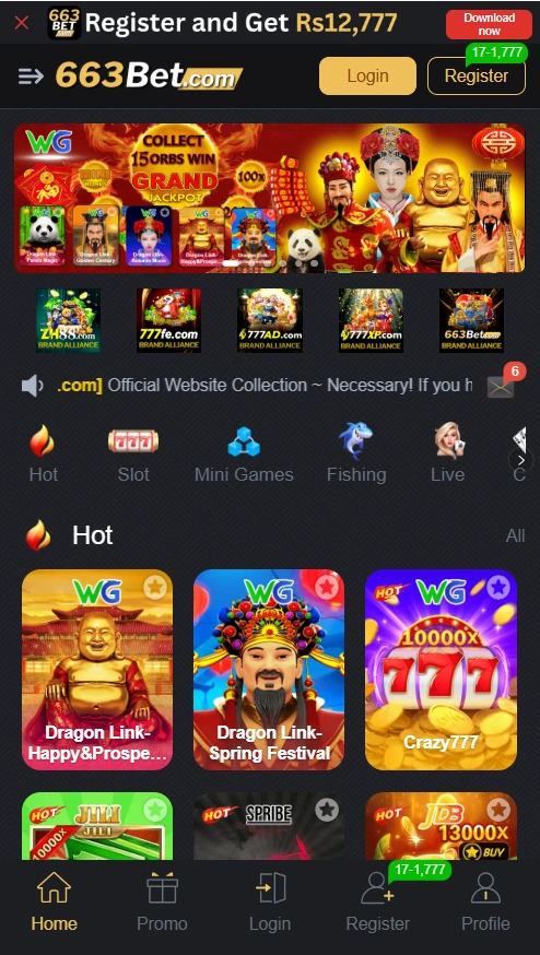 663Bet Game interface screenshot