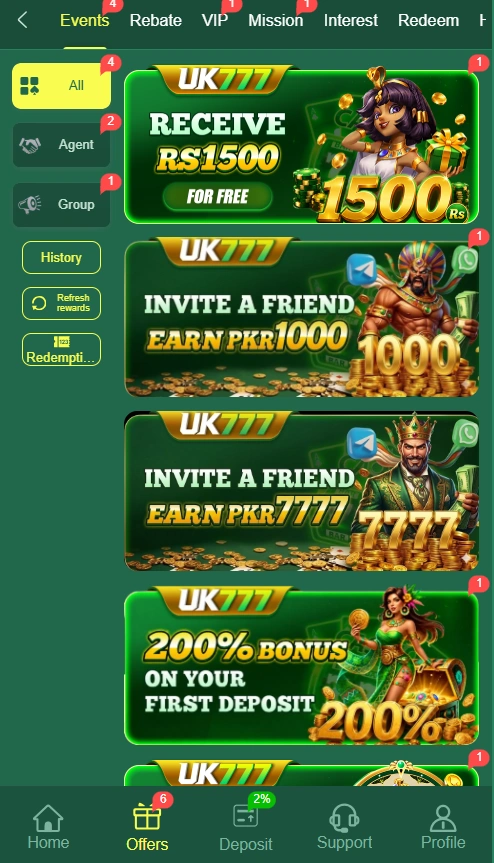 UK777 Game rewards