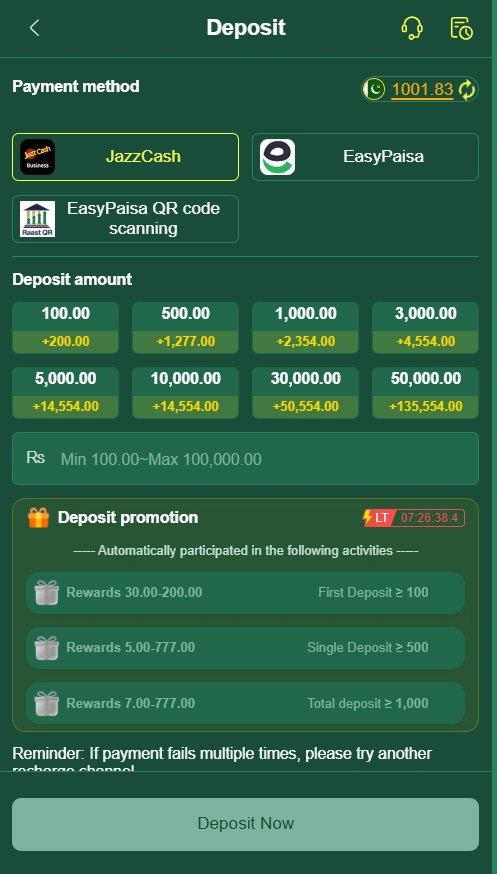 UK777 Game deposit