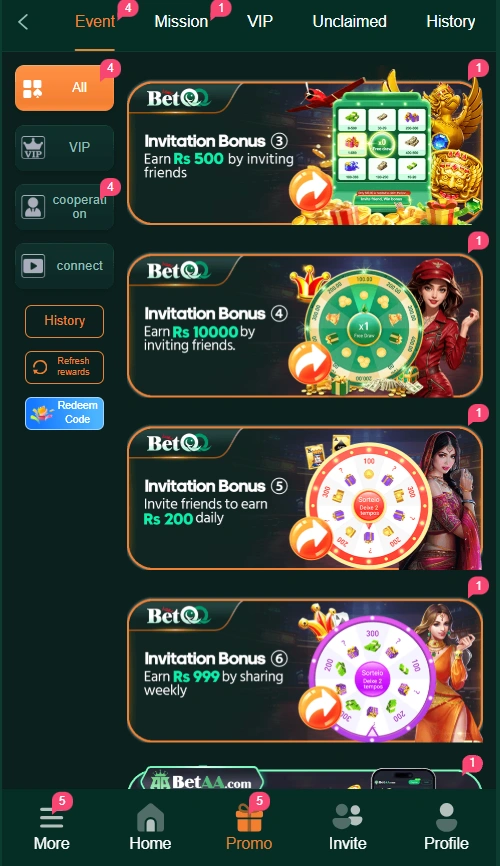 BetQQ Game rewards