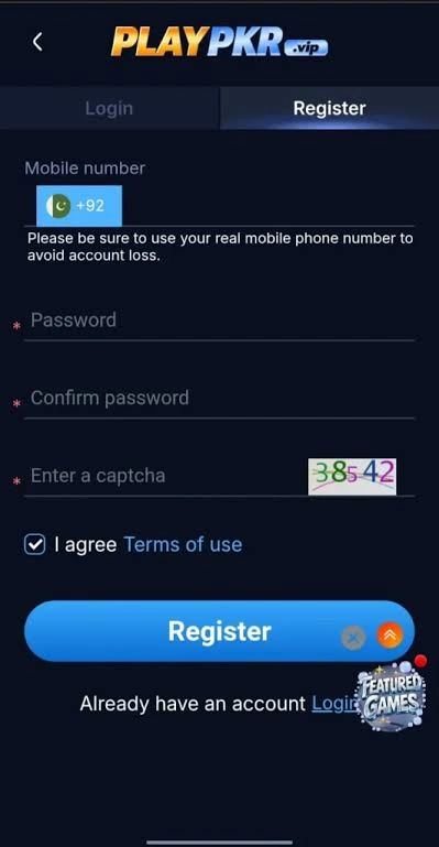 PLAYPKR Game login